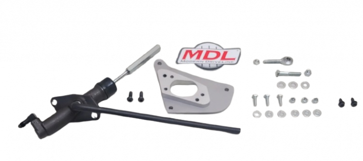 MDL LF Series Hydraulic Clutch Master Kit, 62-67 Chevy II Nova, Black Billet Reservoir